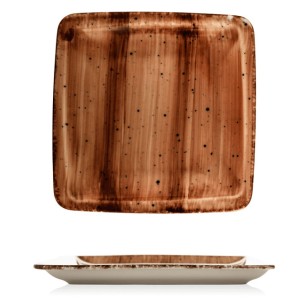 Порцеланова чиния квадратна 25x25см  BROWN (NBNORD25X25DU50KH)ГП  - Gural Porselen