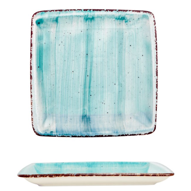 Порцеланова чиния квадратна 17x17см TURQUOISE (NBNORD17X17DU50TM)ГП  - Gural Porselen