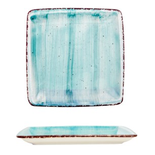 Порцеланова чиния квадратна 19x19см  TURQUOISE (NBNORD19X19DU50TM)ГП  - Gural Porselen
