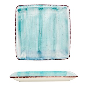 Порцеланова чиния квадратна 22x22см  TURQUOISE (NBNORD22X22DU50TM)ГП  - Gural Porselen