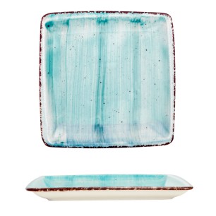 Порцеланова чиния квадратна 25x25см  TURQUOISE (NBNORD25X25DU50TM)ГП  - Gural Porselen