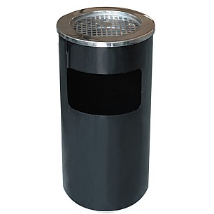 Метален пепелник черен 30x65см ЕК-9412А BL - Horecano