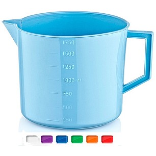 Пластмасово канче мерително 1.75л  14x18.5см различни цветове (HU-200)   -  Irak Plastik
