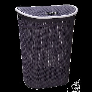 Пластмасов кош за пране с капак 52л. виолет  (LA-150) -  Irak Plastik