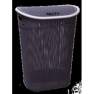 Пластмасов кош за пране с капак 52л. виолет  (LA-150) -  Irak Plastik