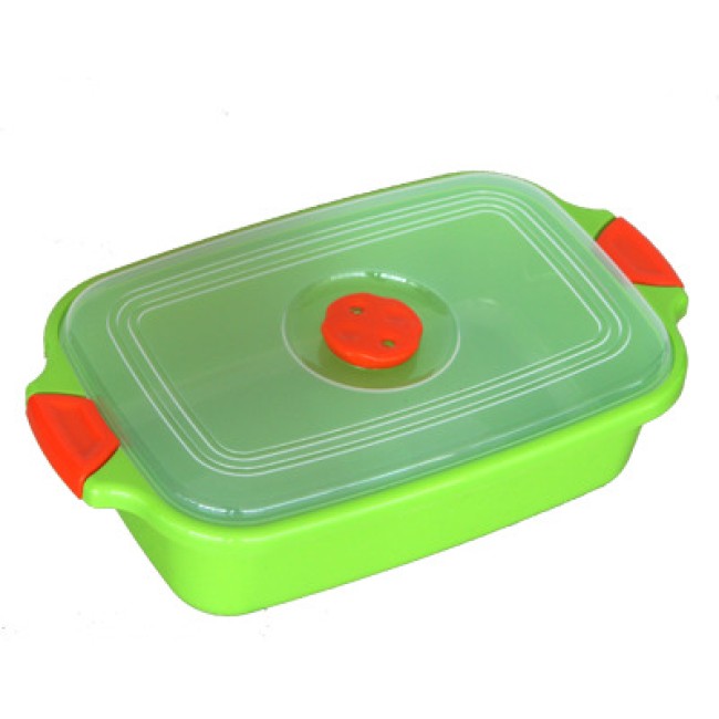 Пластмасова купа с капак правоъгълна 2.3л. 29,5x17,5x8см (SA-680)   - Irak Plastik