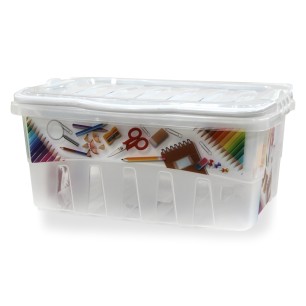 Пластмасова кутия с различни декори и органайзер 5л (SA-485)  -  Irak Plastik