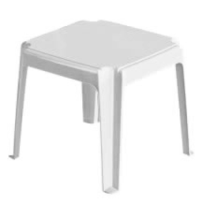 Пластмасова маса за шезлонг бяла  50x50x40см (HS-300)  -  Irak Plastik