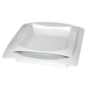 Порцеланова купа квадратна дълбока голяма 30x30x5.5см  КП-HW-34 - Китайски порцелан