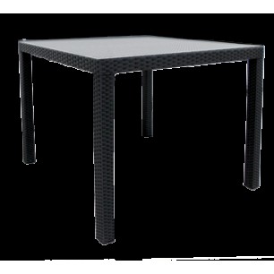 Ратанова маса 90x90x75 см черна - PVC (B 1016 B) - Horecano