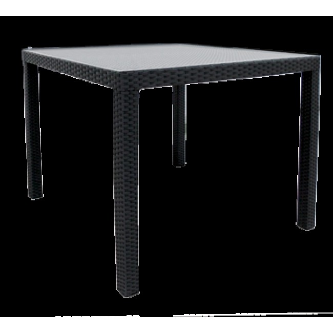 Ратанова маса 90x90x75 см черна - PVC (B 1016 B) - Horecano