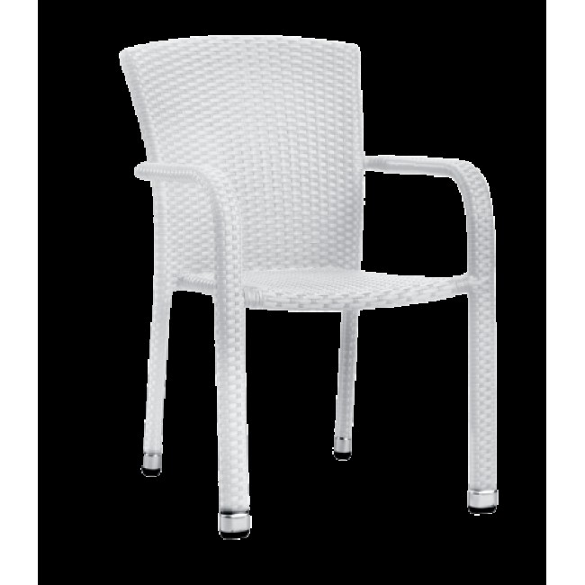 Ратанов стол бял PVC (A1290-W) - Horecano