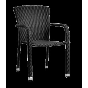 Ратанов стол черен PVC (A1290-B) - Horecano