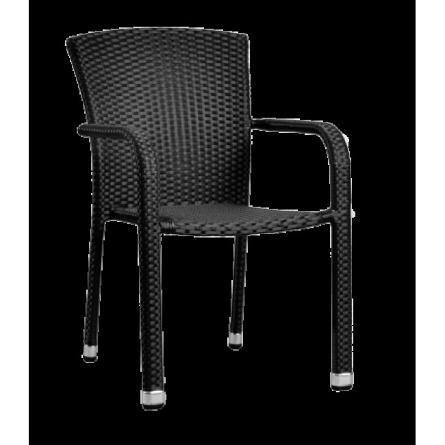 Ратанов стол черен PVC (A1290-B) - Horecano