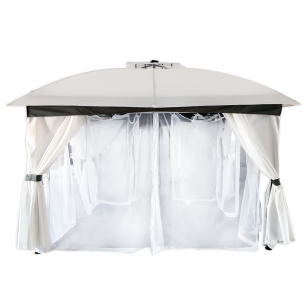 Шатра лукс 3x3.6м  бяла (5520L/B-108021) *соларна батерия *осветление - Horecano