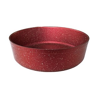 Алуминиева кръгла дълбока  тава  червена  30х9см HR-GRANITE(EDMDGR0630001) - Hascevher