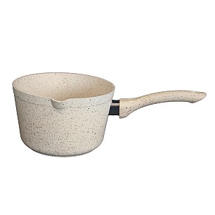 Алуминиева касерола  за мляко  кремава ф12x8см 600мл HR-GRANITE- (ESLDGR0112001) - Hascevher