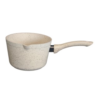 Алуминиева касерола  за мляко  кремава ф12x8см 600мл HR-GRANITE- (ESLDGR0112001) - Hascevher