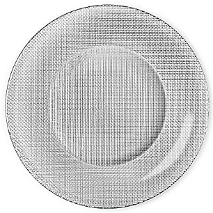 Стъклено плато за сервиране ф31см SILVER(4.50012)INCA METALIC - Bormioli Rocco