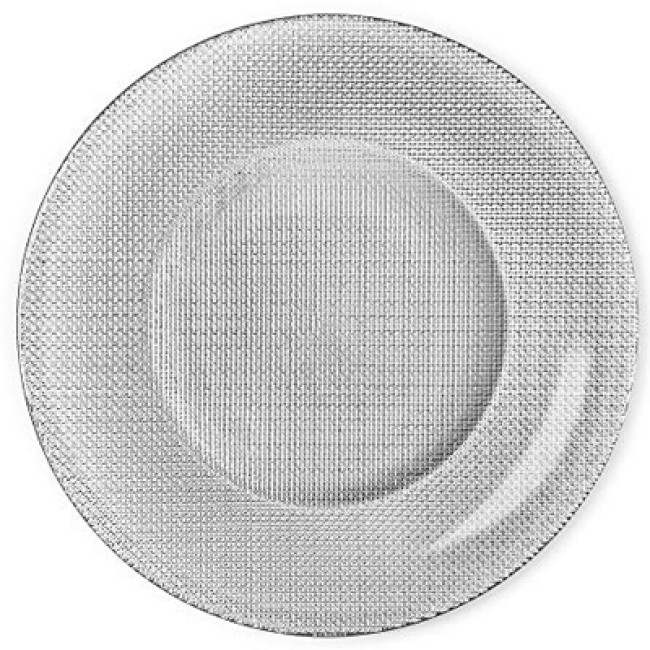 Стъклено плато за сервиране ф31см SILVER(4.50012)INCA METALIC - Bormioli Rocco