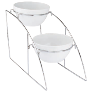 Иноксова поставка   за купи на два етажа 25x53xh32,5см  HORECANO(901400SS)
