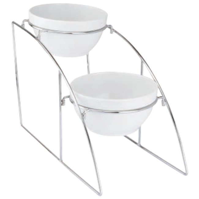 Иноксова поставка   за купи на два етажа 25x53xh32,5см  HORECANO(901400SS)