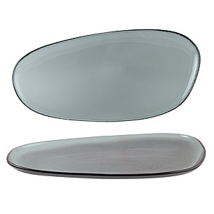 Стъклено овално плато 39см BONNA-GLASS VAO-(GLVAO 39DT)