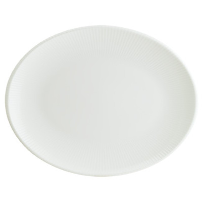 Порцеланово овално плато 36x28см BONNA-IRIS WHITE-(IRS WH MOV 36OV)