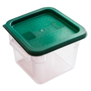 Пластмасов контейнер за съхранение квадрат 4л. с капак JW-P-061C+P-080 - Horecano