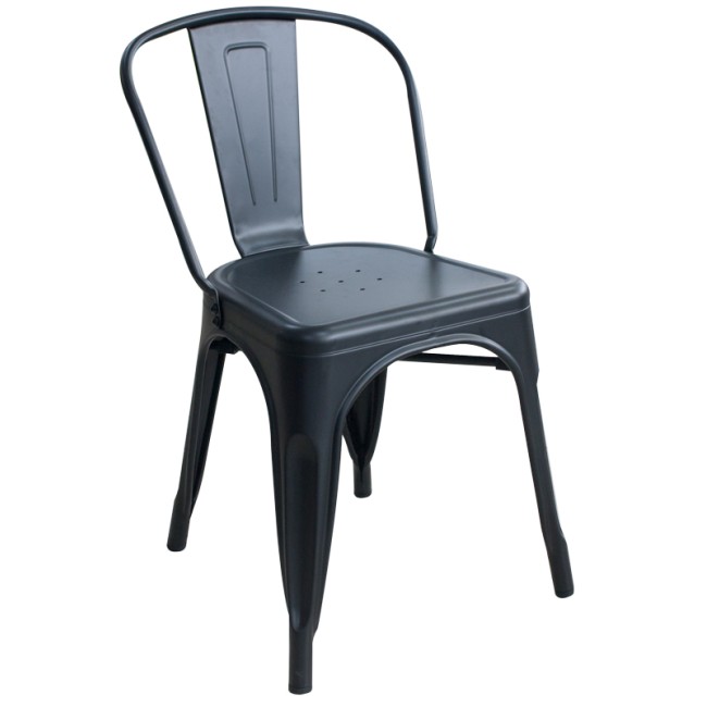 Метален стол 51x44x74см черен мат  ANTIQUE-(818G-KD) - Horecano