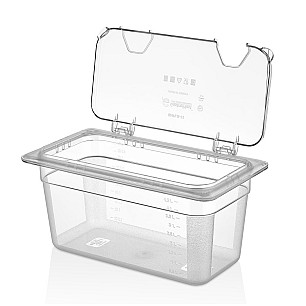 Поликарбонатен капак GN 1/3 Flip ПРОЗРАЧЕН PC-(GNPLM-13) - Horecano