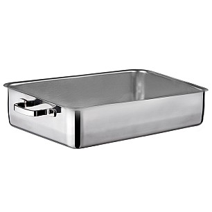 Иноксова дълбока тава за готвене с дръжки 36x25xh8см INOXRIV-PROFI  (53106201)