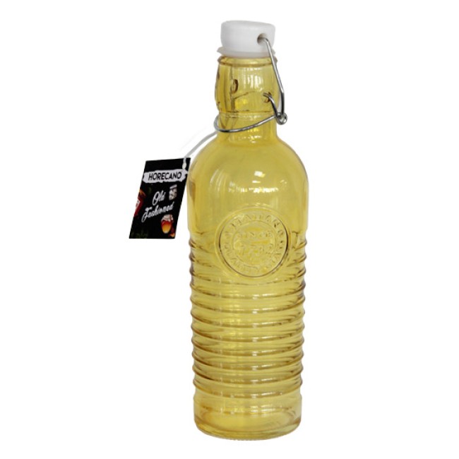Стъклена бутилка  с клипс жълта  1л OLD FASHIONED-YELLOW- (339269-Y) - Horecano