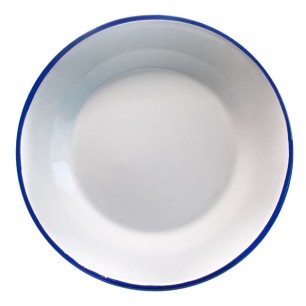 Емайлирана чиния ф8,5см  синьо/бяло RETRO-(61F/8,5 1+1+2) - Horecano