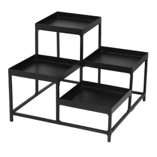 Метален щанд за блок маса за 4 плата черен мат 24,5x20,35см (SG-79953) - Horecano