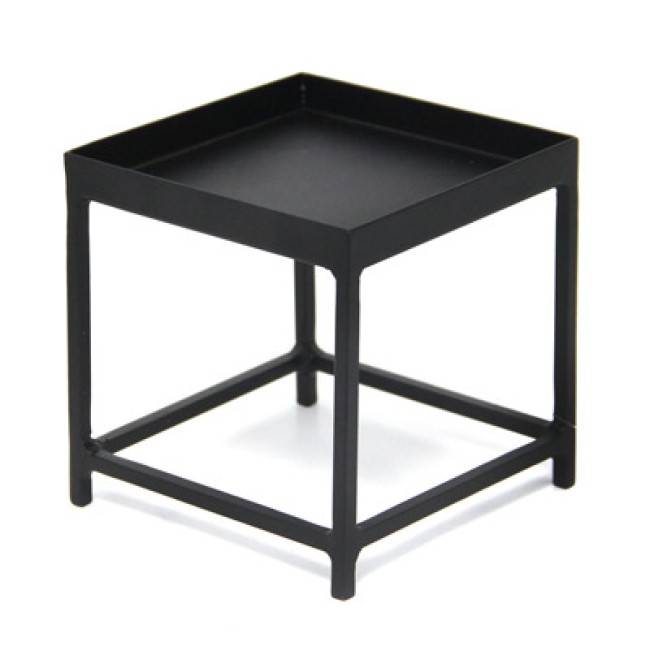 Метална стойка квадратна за блок маса черен мат 12x12xh12,5см (S)(SG-79952(A)) - Horecano