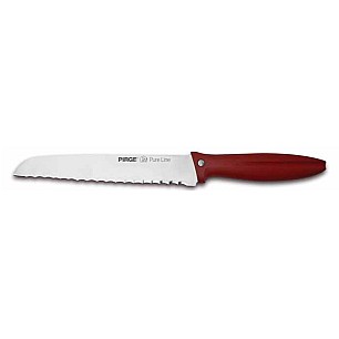 Нож за хляб от неръждаема стомана   червен  22см (48005) PIRGE-PURE LINE 