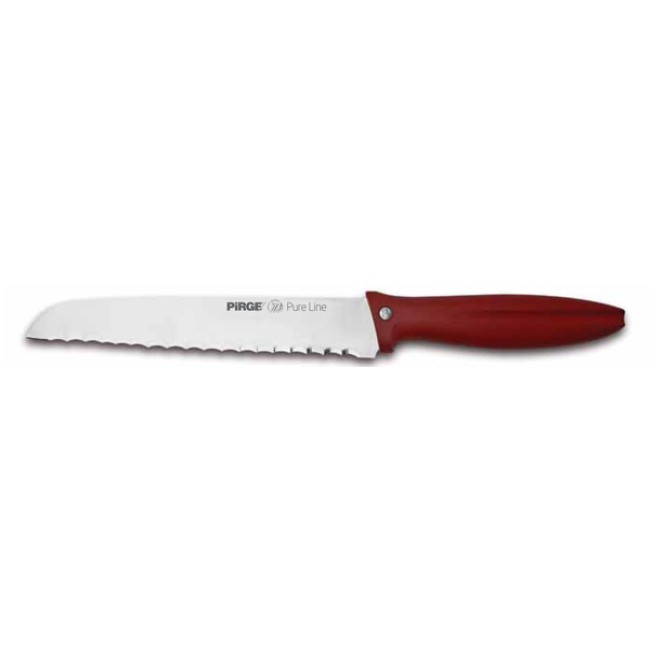 Нож за хляб от неръждаема стомана   червен  22см (48005) PIRGE-PURE LINE 