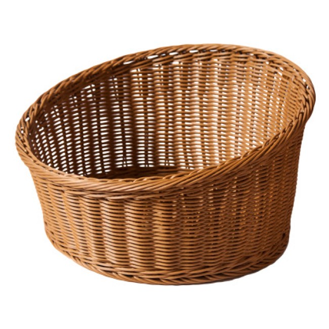 Водоустойчив панер PVC кръгъл кафяв ф36x10(H1)x20(H2)см GCC-(674033B-OT) - Horecano