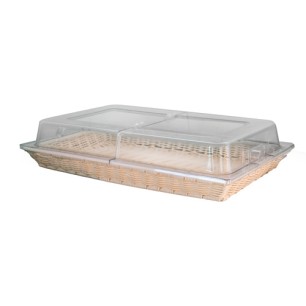 Комплект PVC панер със странично отваряем пластмасов  капак 53x32,5xH5см GCC-(671013A-RE) - Horecano