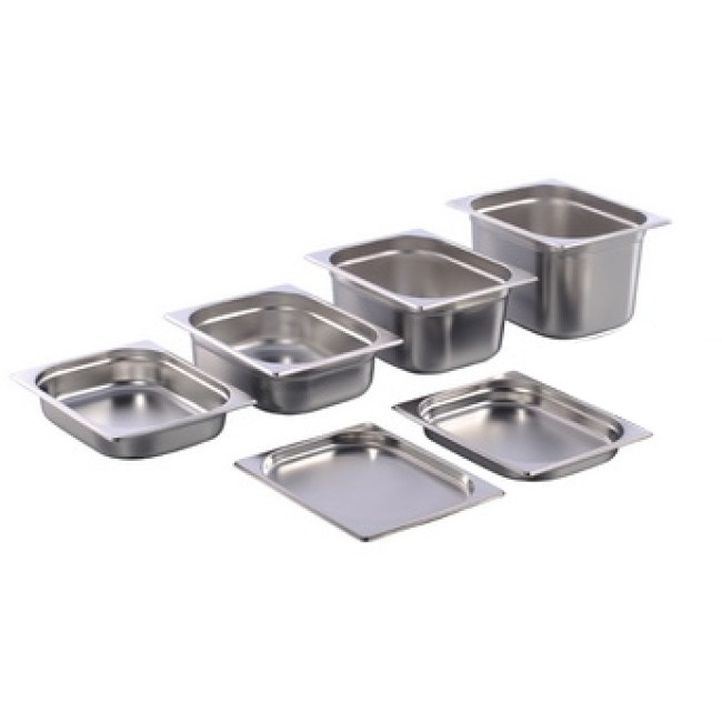 Иноксов гастронорм 1/2 GN  h40мм 325х265мм 14/1 GF-(GF-12040)   - Horecano