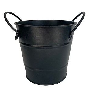 Метална кофичка за сервиране черна 11,5x11см B2318B CN-(181005) - Horecano