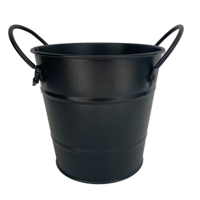Метална кофичка за сервиране черна 11,5x11см B2318B CN-(181005) - Horecano
