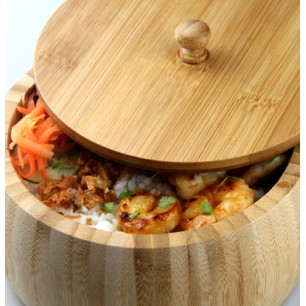 Бамбукова купа с капак 23х10см HORECANO-FAIA-(0193552-2)