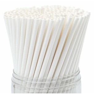 Сламки в опаковка 50бр ф0.6х26.5см бели BARWARE-(HC-93982) 194632  - Horecano