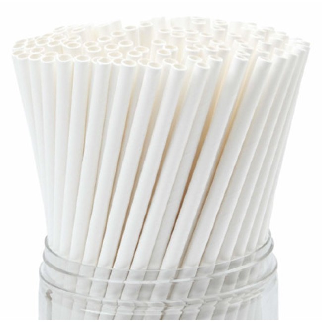 Сламки в опаковка 50бр ф0.6х26.5см бели BARWARE-(HC-93982) 194632  - Horecano