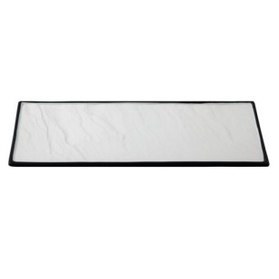 Порцеланово плато  с матов черен ръб 30x14см  HORECANO-BUFFET-(F2935BY-12W)
