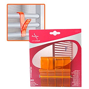 Комплект пластмасови закачалки за хавлии  4бр. оранжеви  PN-(M-B22-17)  - Primanova