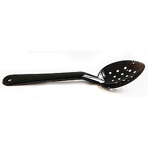 Акрилна лъжица  за сервиране с дупки 28см черна JW-P-015-(M) - Horecano