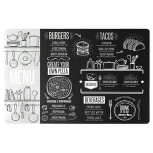 Полипропиленова подложка  за хранене CHALKBOARD SILVER 43,5x28,5см  HORECANO-(PPCO-27209D)